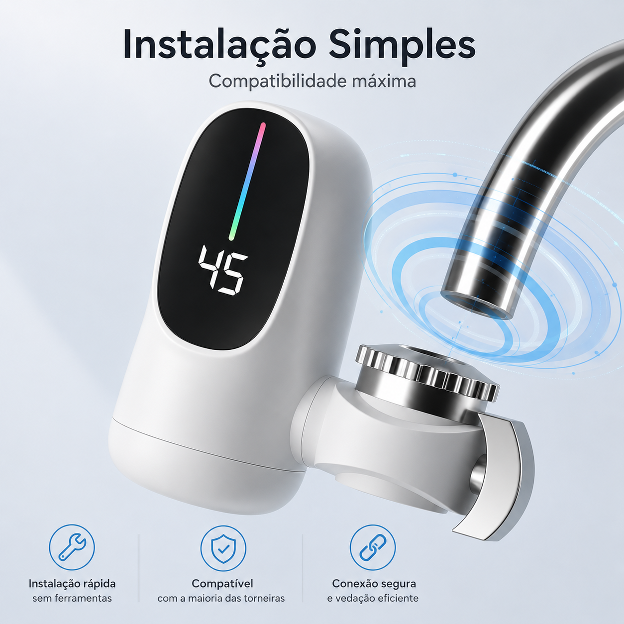 AquaLux Digital — Aquecedor Instantâneo Premium — Imagem 3