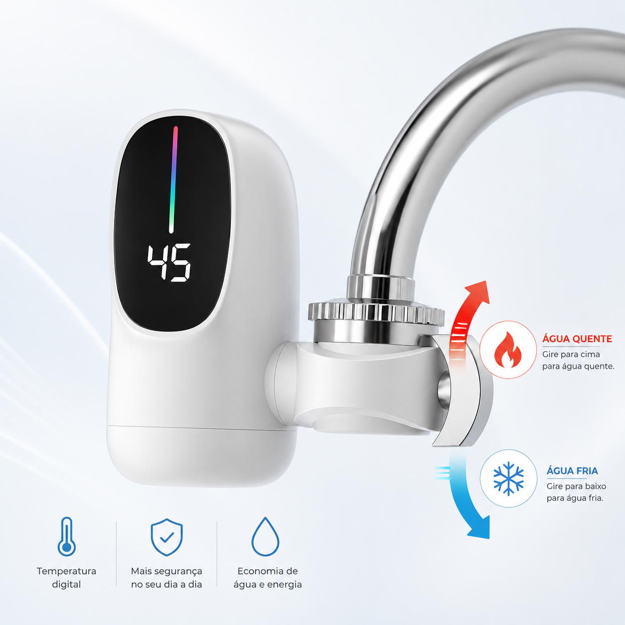 AquaLux Digital — Aquecedor Instantâneo Premium — Imagem 4